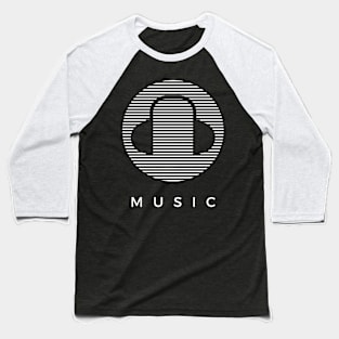 Music Headphones Baseball T-Shirt